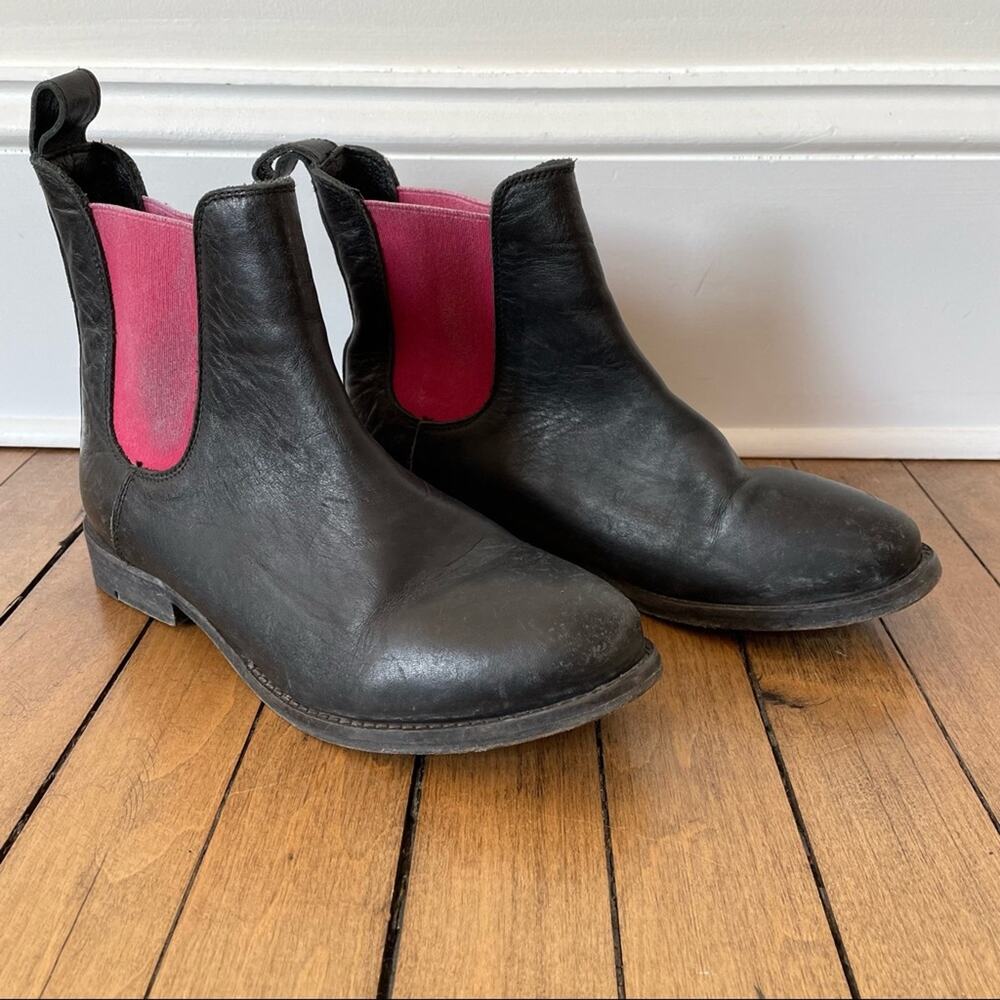 Free People x Farylrobin Mountain Peak Leather Chelsea Boot Janice Black 7 - Picture 2 of 11